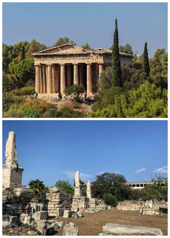 view of Ancient Agora & the Temple of Hephaestus