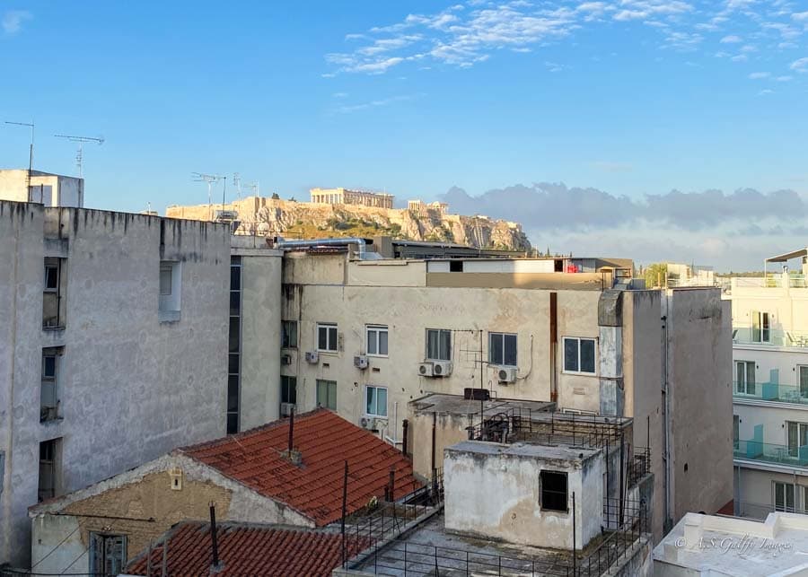 view of concrete apartment buildings in Athens