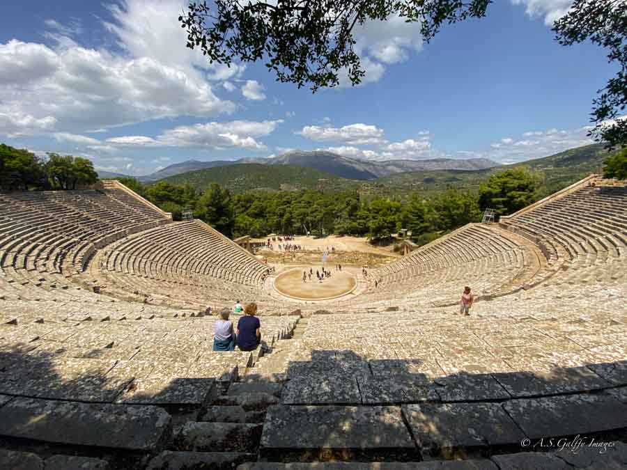 view of the ancient theater of Epidaurus