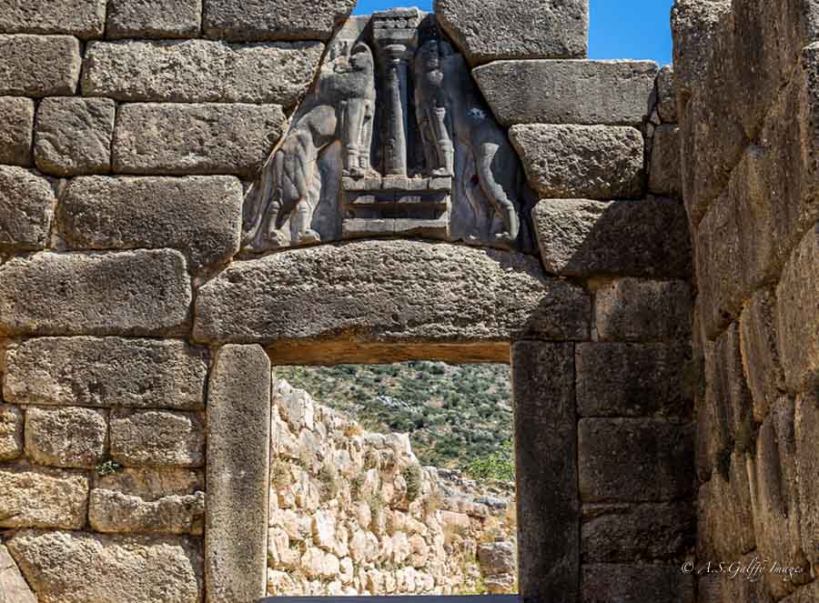The Lion's Gate at the entrance of Mycenae