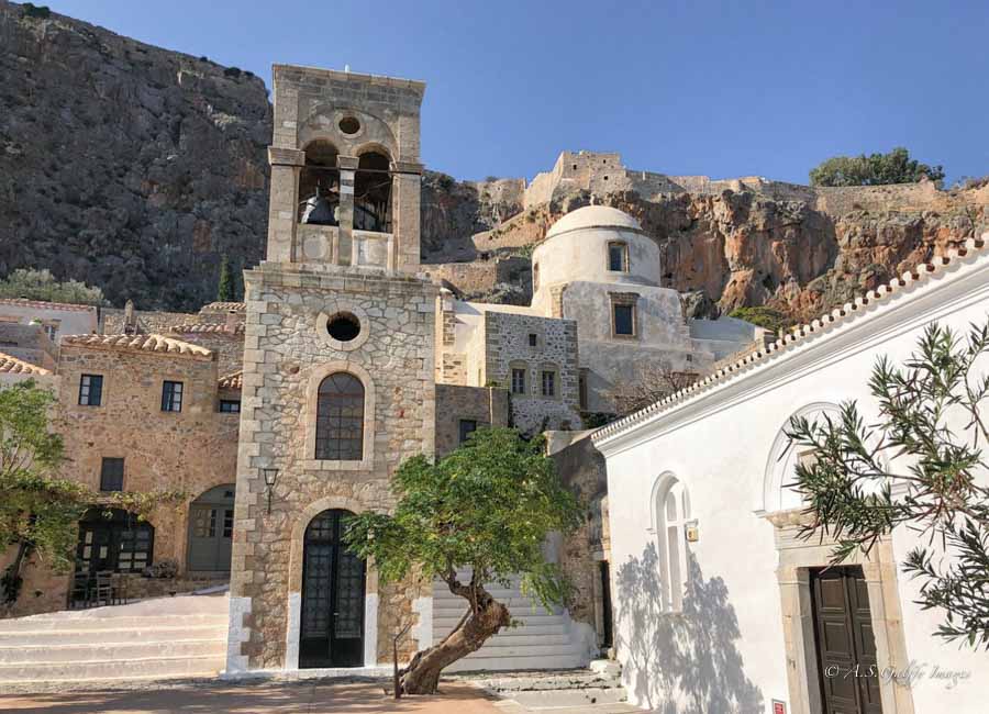 View of the of Elkomenos Christos church