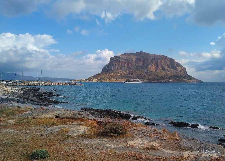 View of Monemvasia from the mainland