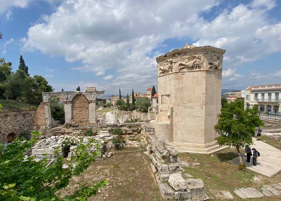 view of the Roman Agora in Athens