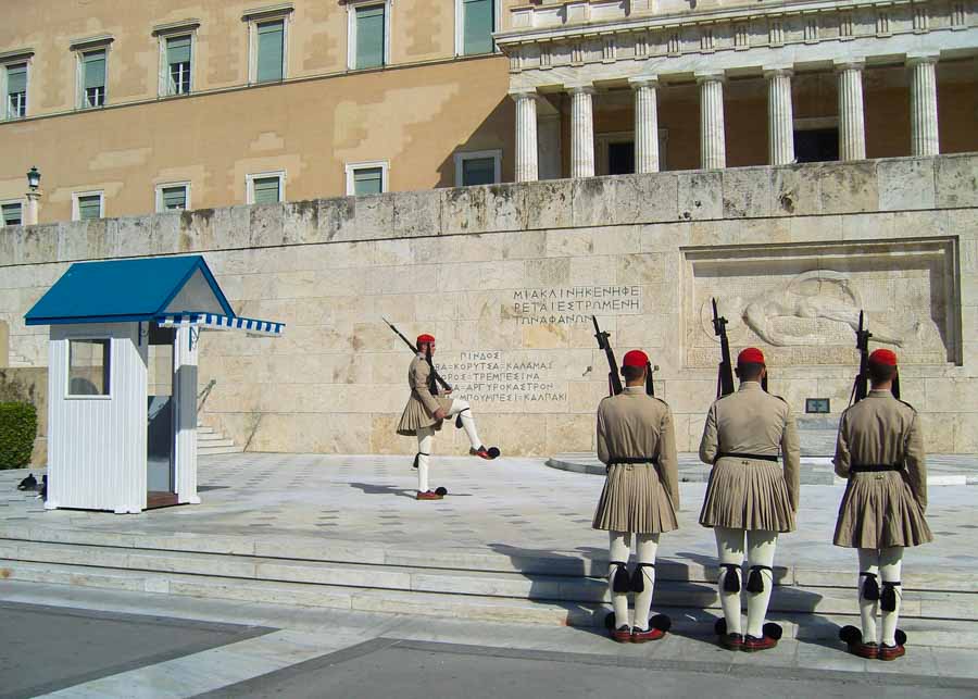 changing of the guards in Athens