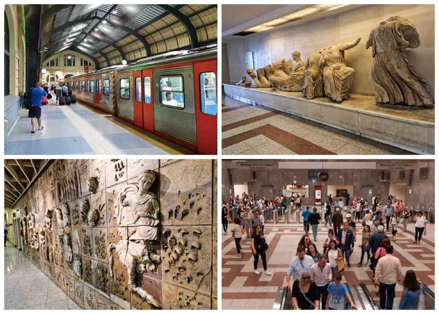 images depicting the metro in Athens
