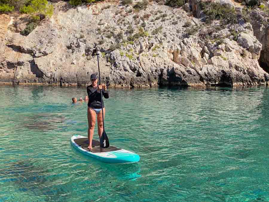 paddleboarding in the Ionian Sea