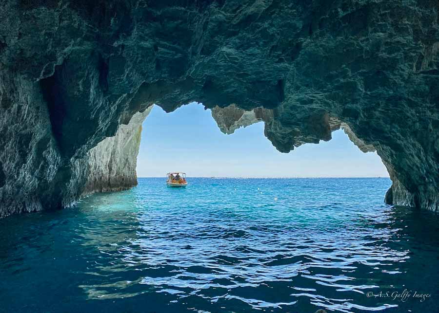 the Blue Caves in Zakynthos