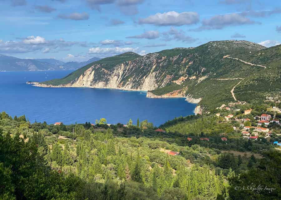 View of the bay of Afales from Exogi village