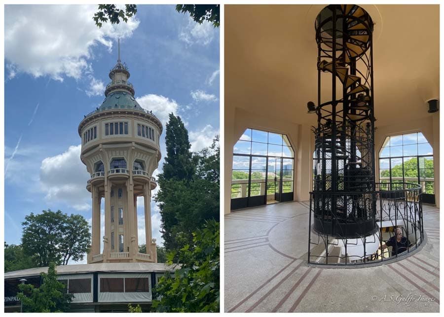 Pictures depicting a water tower