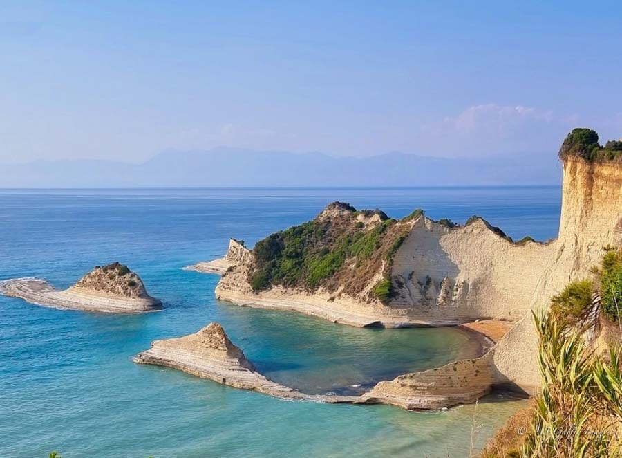 view of cape drastic in corfu