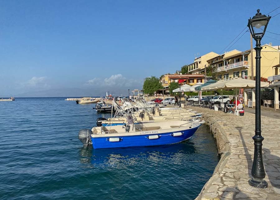 strolling through Kassiopi Village in Corfu