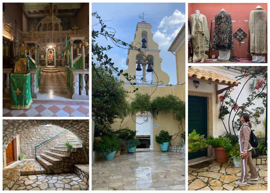 inside the Paleokastritsa Monastery in corfu