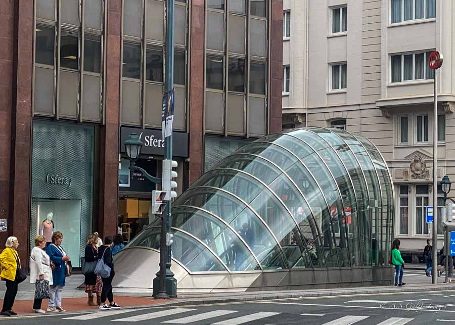 image depicting a modern metro station in Bilbao