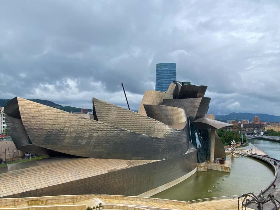 view of the Guggenheim Museum in Bilbao