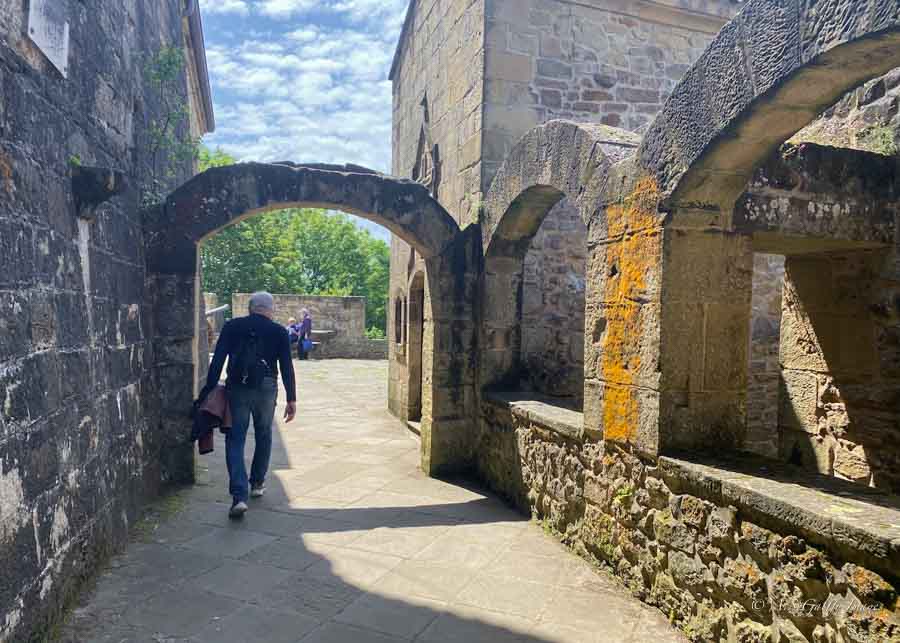 The walls of Castelo de la Mota at the top of Mount Urgull