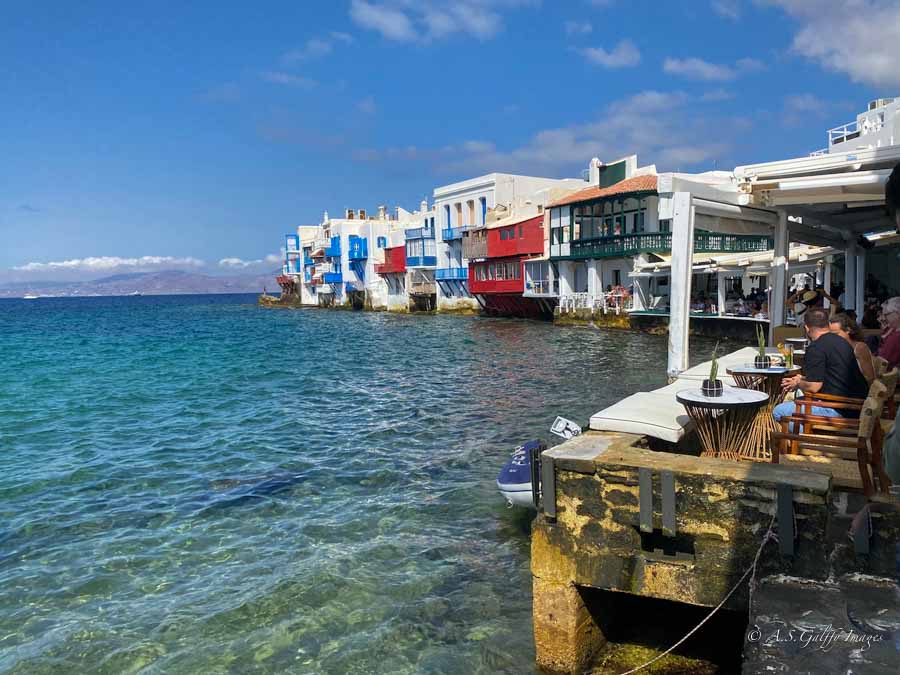 Little Venice neighborhood in Mykonos Town