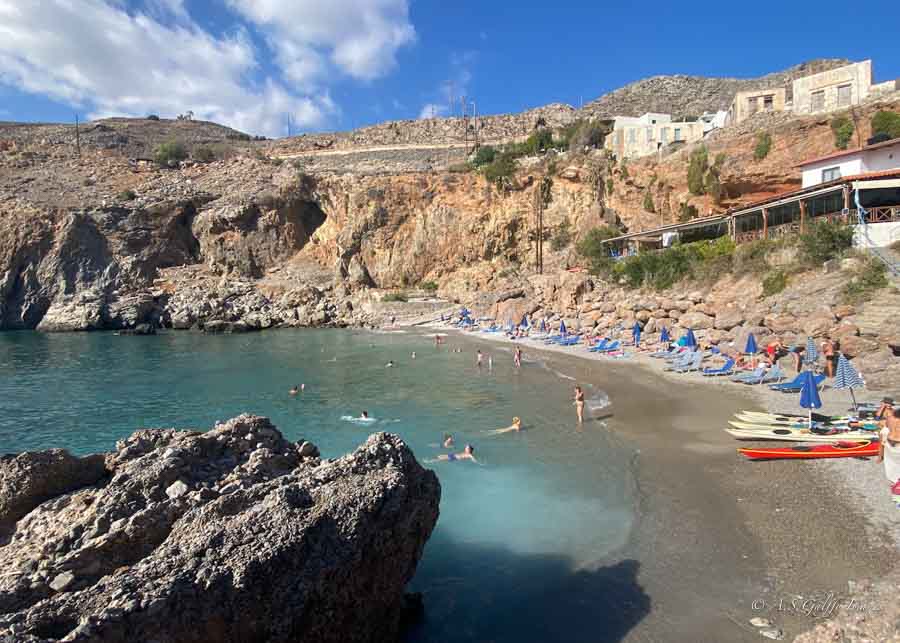 Vie of Vrisi Beach in Saki