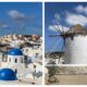 photo depicting the island of Mykonos vs Santorini