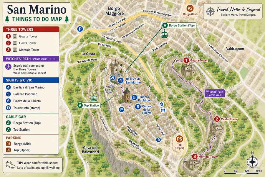 San Marino things-to-do map