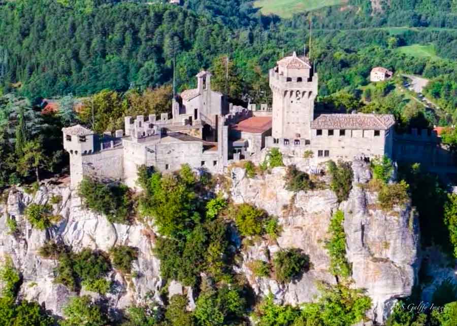 Cesta tower in San Marino seen from above
