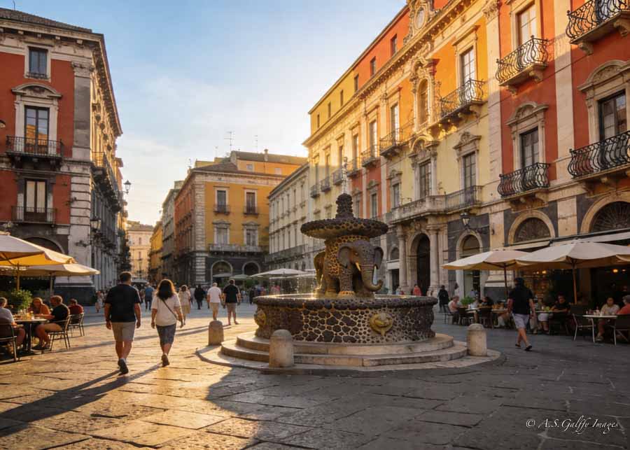 square in Catania