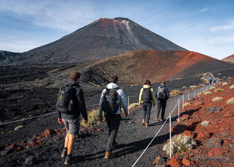 Hikers on Mt. Etna