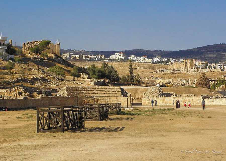 view of the Hippodrome in Jerash, Jorda