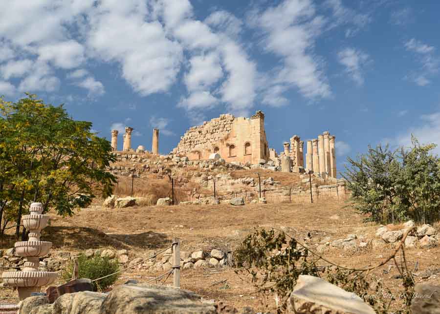 Walking through the ancient Roman city of Jerash, Jordan