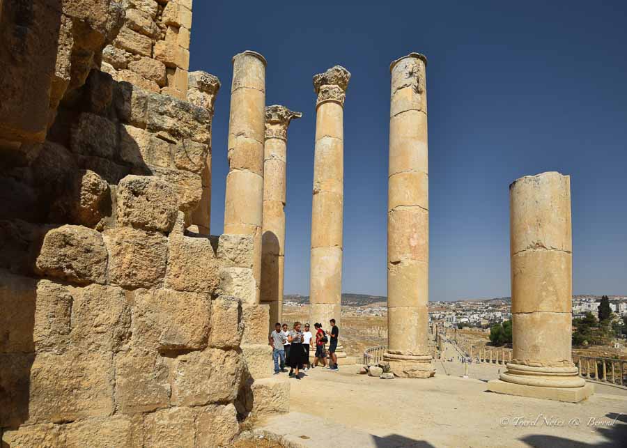visiting Jerash in the fal
