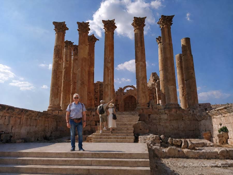 Visiting the Temple of Artemis one of the Jerash ruins