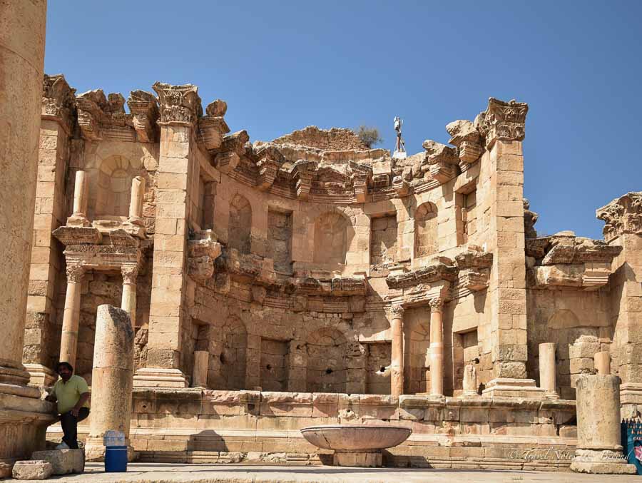Nymphaeum ruins in Jerash, Jordan