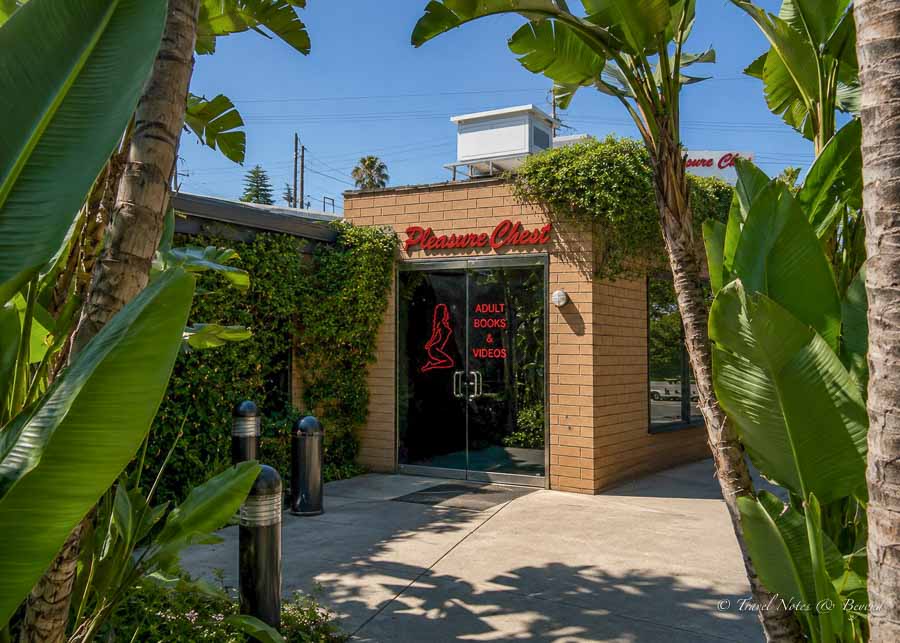 View of the adult store Pleasure House, one of the L.A. filming locations for "Nobody Wants This" series