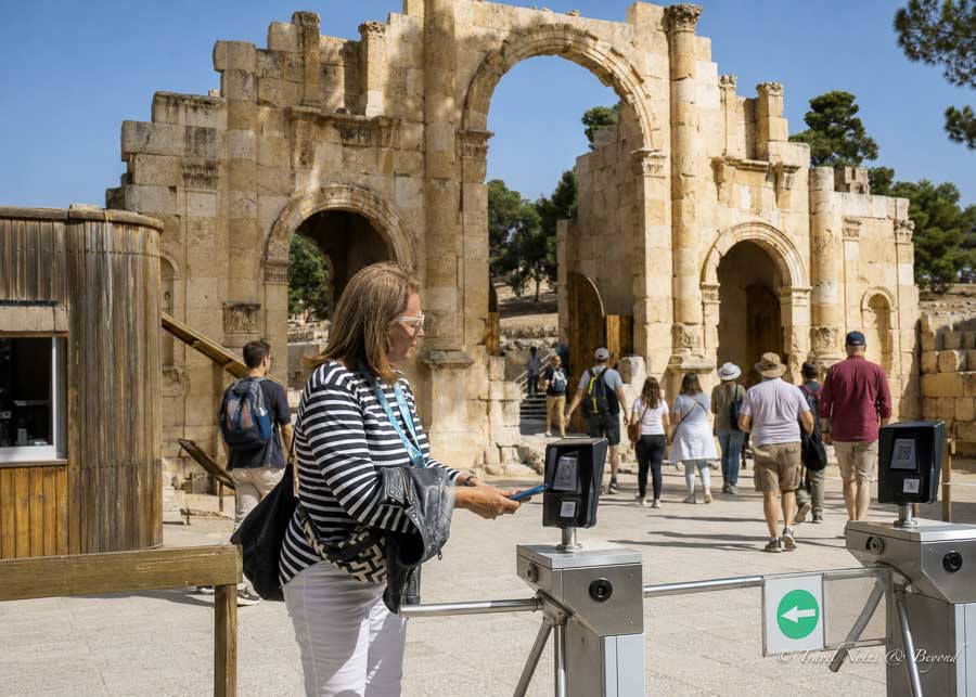 scanning the pass at the jerrash Archeological Site