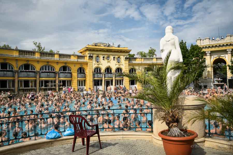 Szechenyi Baths in Budapest on a regular week day