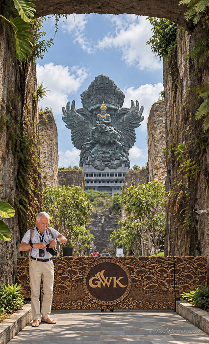 view of the Garuda Wisnu statue in the Background