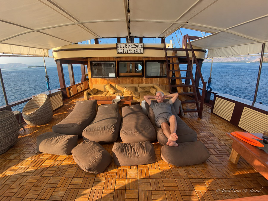 relaxin on the main deck aboard Alfathran III