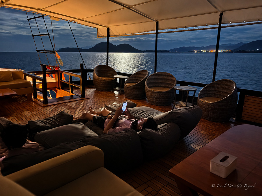 Evening on the main deck