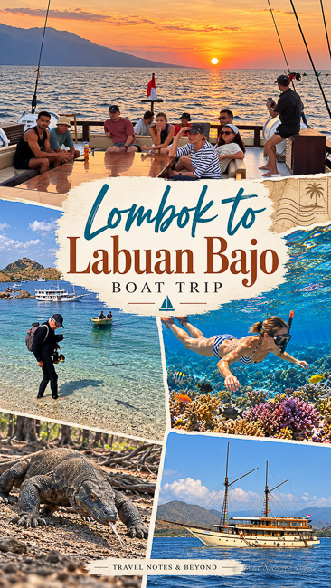 Lombok to Labuan Bajo boat trip collage
